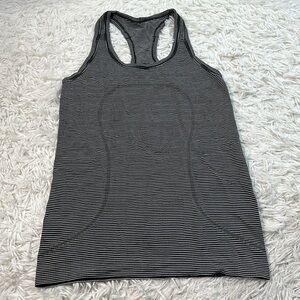 Lululemon Swiftly Tech Tank Hyper Stripe Black White